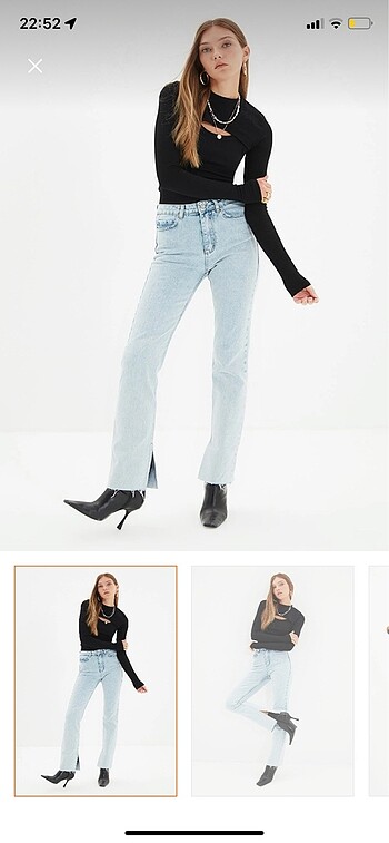 Milla yırtmaçlı jean