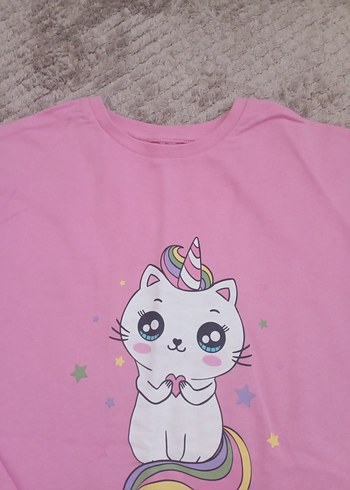10 Yaş Beden pembe Renk kız çocuk pijama takımı