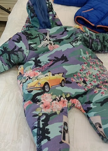 Çiçekli Kamuflaj Desenli Bebek Tulumu - Görsel 5