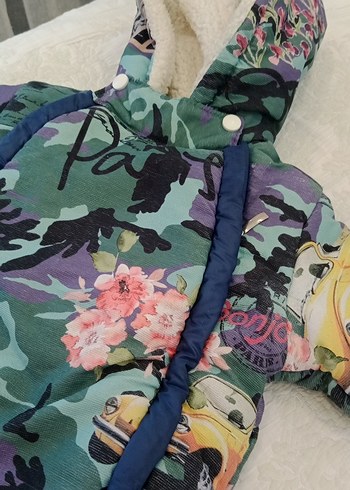 Çiçekli Kamuflaj Desenli Bebek Tulumu - Görsel 2