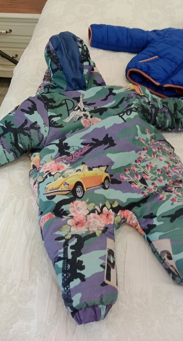 Çiçekli Kamuflaj Desenli Bebek Tulumu - Görsel 5