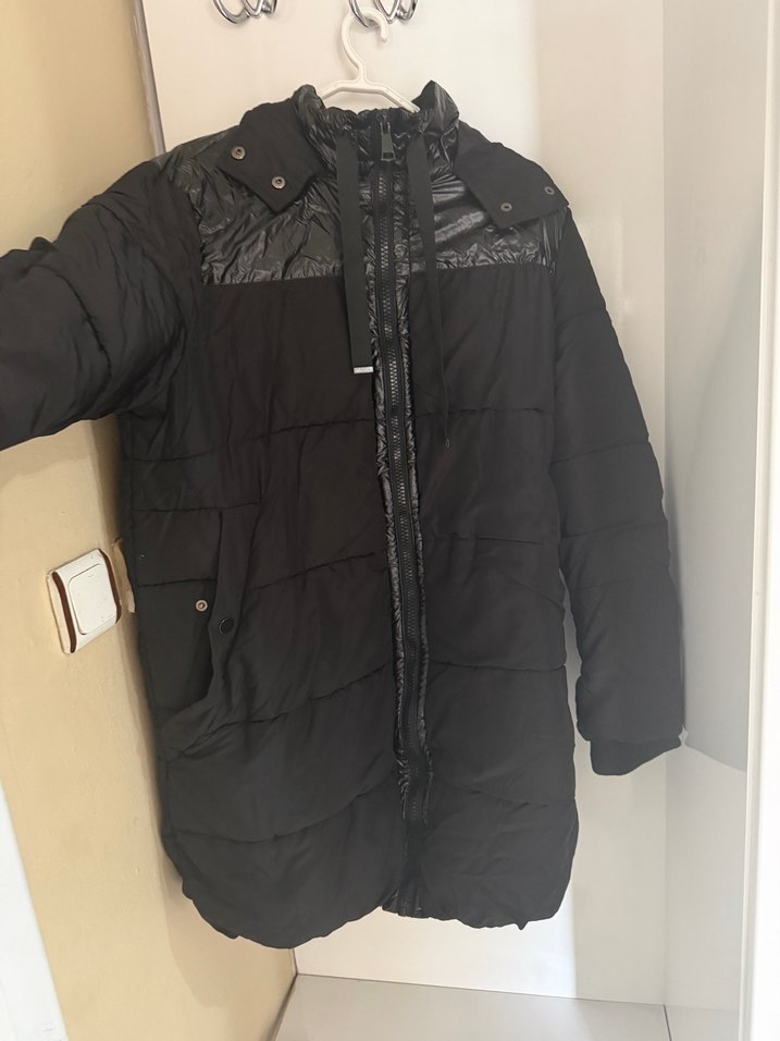 Siyah Fermuarlı Sokak Stili Kadın Ceket - Görsel 2