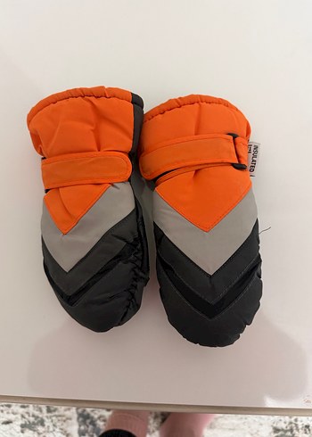 Gri Erkek Çocuk Eldiveni Velcro Kapatmalı - Görsel 3