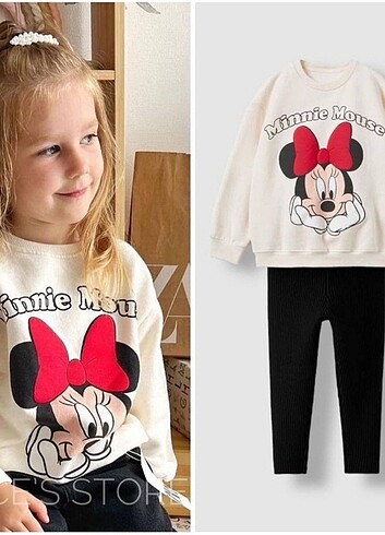 Minnie mouse kız çocuk takım 