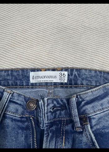 36 Beden mavi Renk Stradivarius Jean