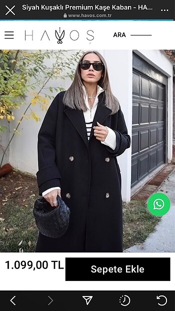 Premium yün kaşe kaban m