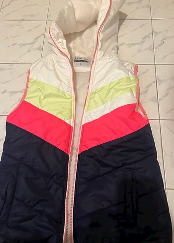 Kızlar için Fermuarlı Renkli Spor Yelek - Görsel 2