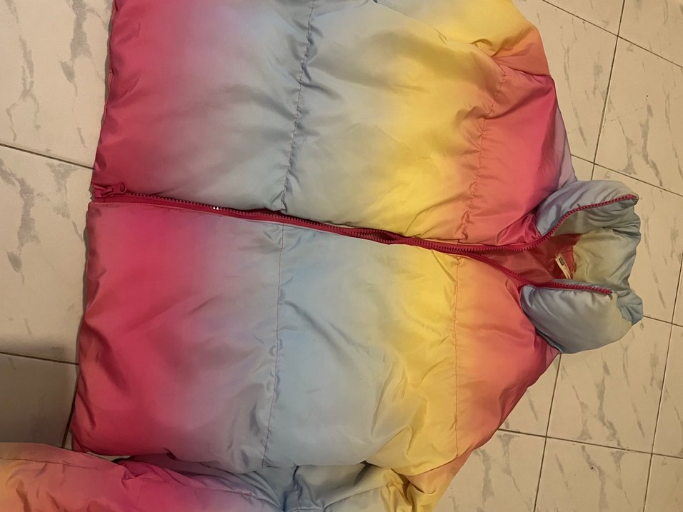 Kadın Çok Renkli Bağlama Desenli Kışlık Mont - Görsel 2