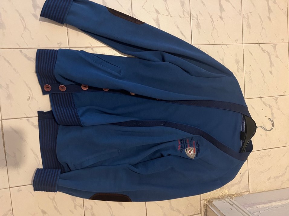 Düğmeli Gri Erkek Polar Ceket - Görsel 2