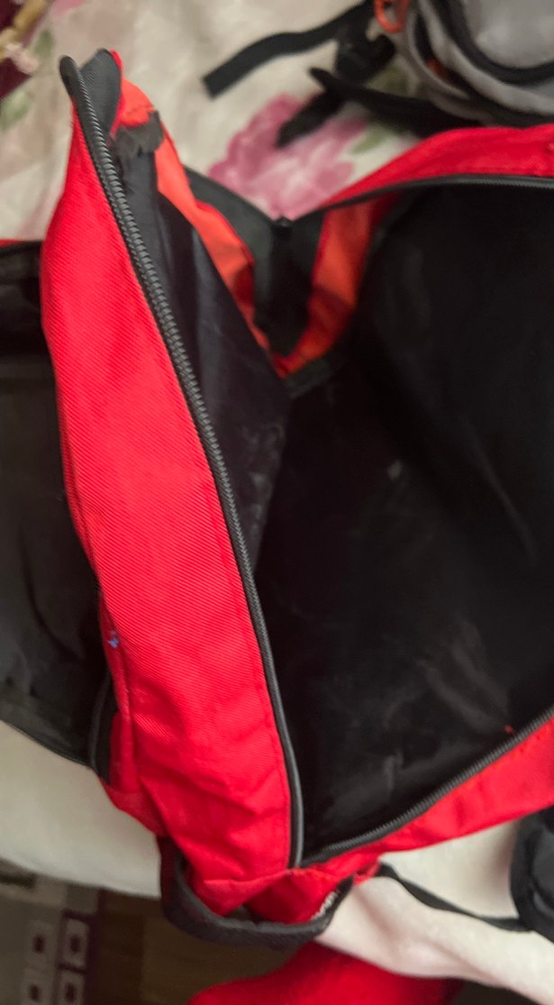 Kadın Kırmızı Fermuarlı Spor Sırt Çantası - Görsel 3