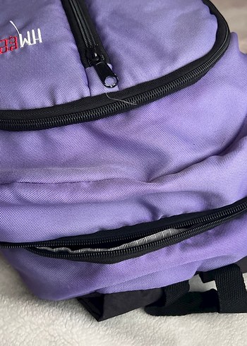 Mor Fermuarlı Kadın Sırt Çantası - Görsel 2