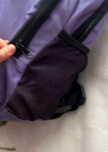 Mor Fermuarlı Kadın Sırt Çantası - Görsel 3