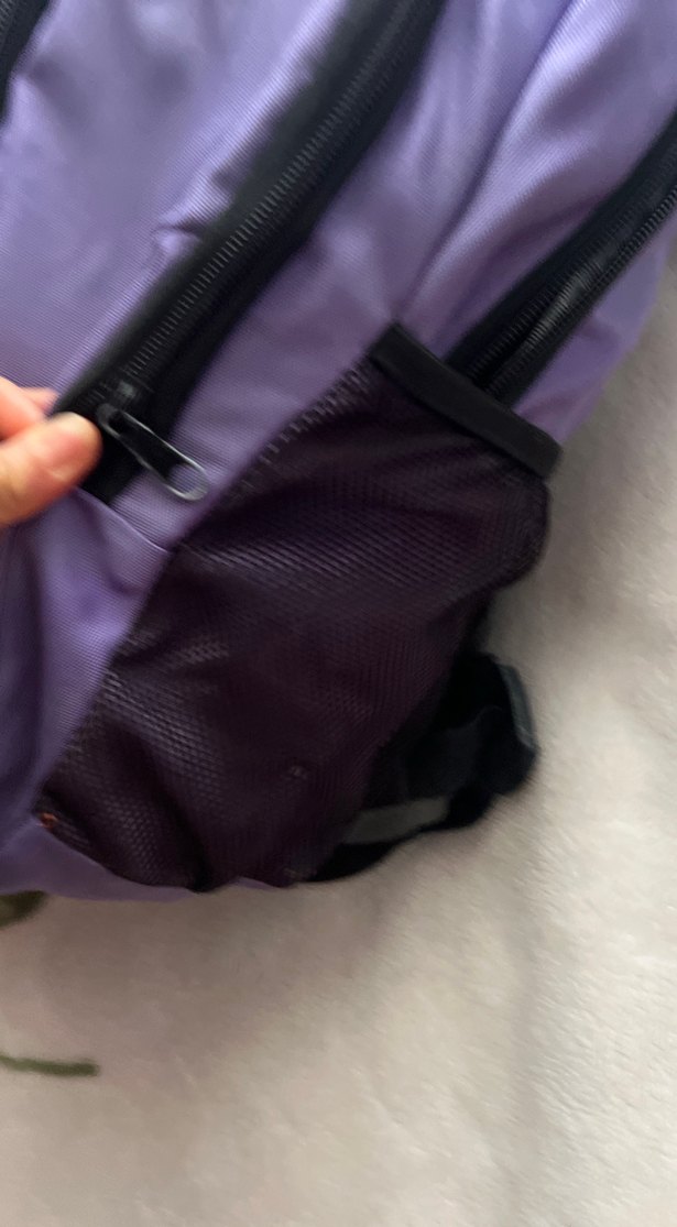 Mor Fermuarlı Kadın Sırt Çantası - Görsel 3