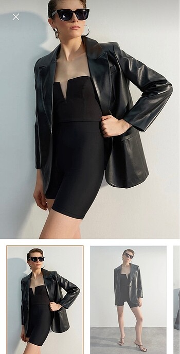 Deri Blazer Ceket