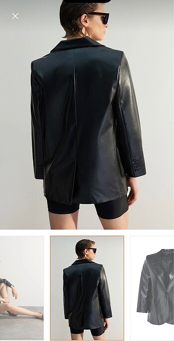xl Beden Deri Blazer Ceket