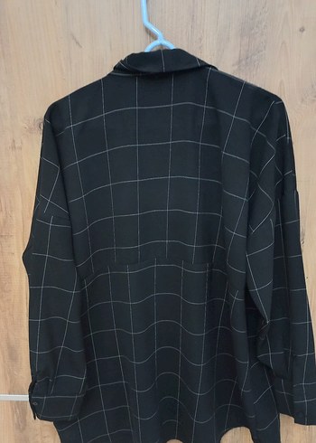 Düğmeli Siyah Kadın Gömlek - Görsel 2