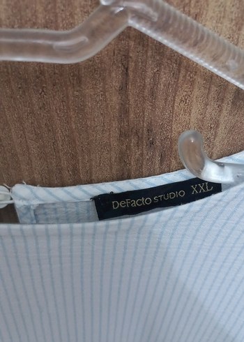 Beyaz mavi Kadın Uzun Kollu Piliseli  Bluz - Görsel 2