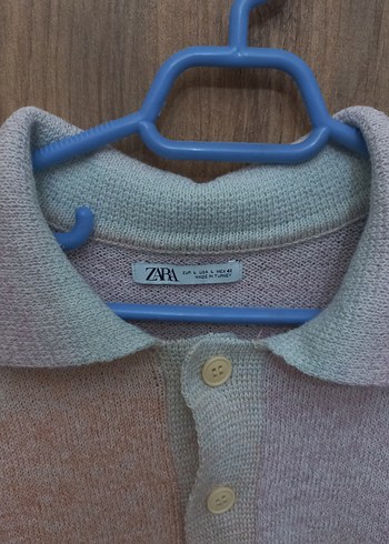 Renkli Örgü Polo Yaka kadın Triko - Görsel 2