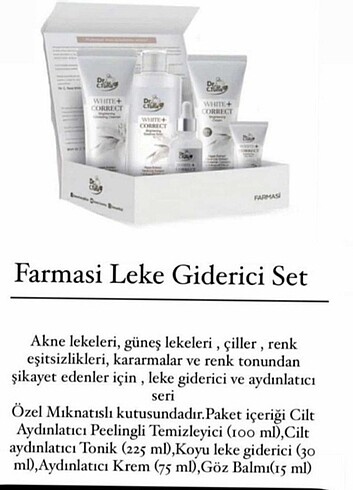 Farmasi Aydınlatıcı set 