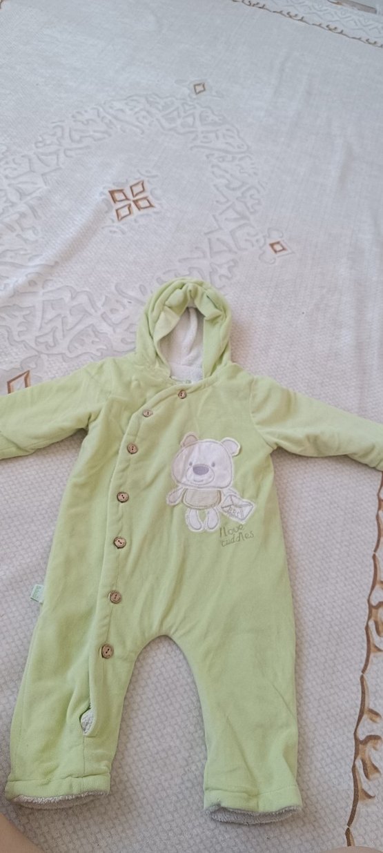 Yeşil Nakışlı Bebek Tulumu - Görsel 2