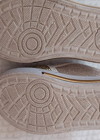 Kızlar için Altın Simli Kaymaz Loafer - Görsel 3