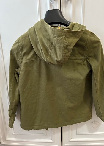 Koyu Haki Erkek Çocuk Kemerli Ceket - Görsel 3