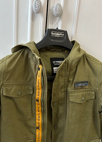 Koyu Haki Erkek Çocuk Kemerli Ceket - Görsel 2