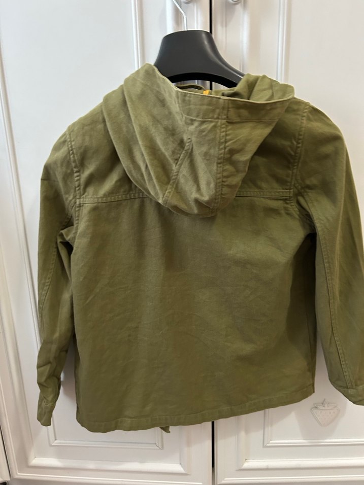 Koyu Haki Erkek Çocuk Kemerli Ceket - Görsel 3