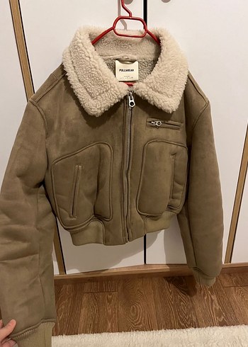 Pull and Bear Bej Suet Kisa Ceket