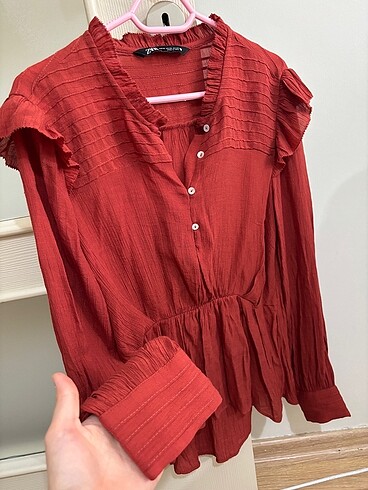 xs Beden turuncu Renk Zara bluz