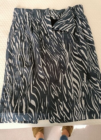 Tüzün Zebra desenli etek