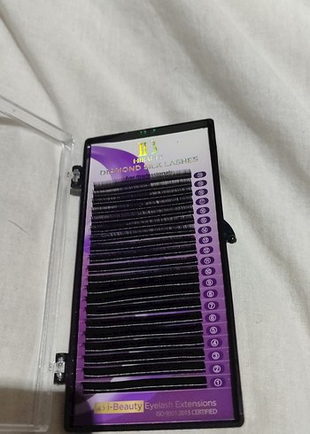 Mor Tonlarda Siyah İpek Takma Kirpik - Görsel 2