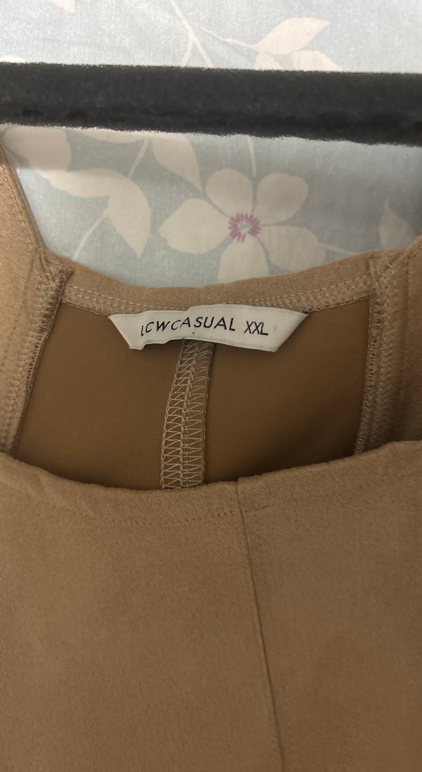 Süet Bej Midi Kadın jile - Görsel 3