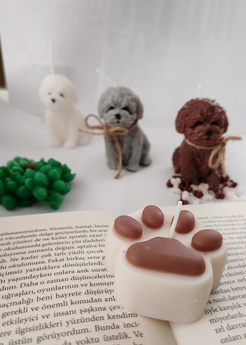  Beden Köpek ve pati şeklinde mum