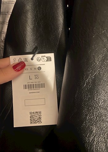 Bershka Bershka Siyah Deri Biker Ceket