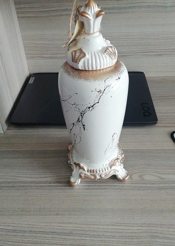 Beyaz Parlak Dekoratif Vazo