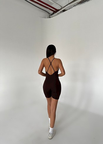 Siyah Mini Lastik Kumaş Straplez Tulum - Görsel 2