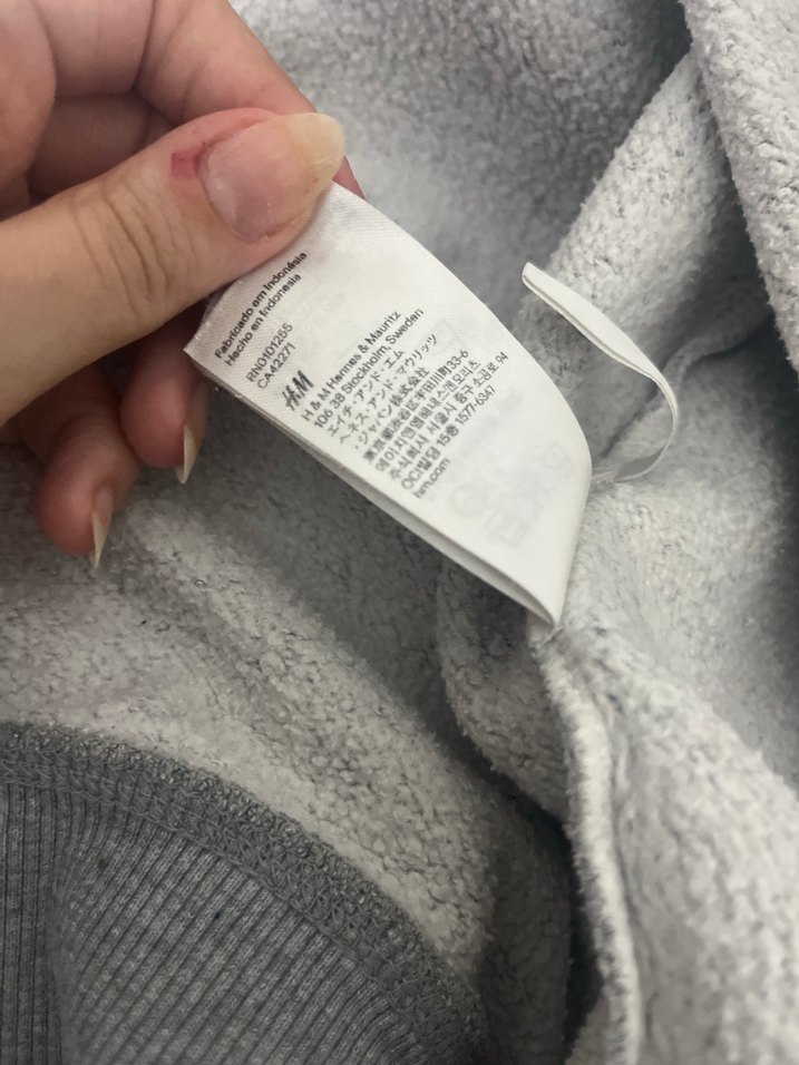 Kapüşonlu Gri Sweatshirt ceket - Görsel 4