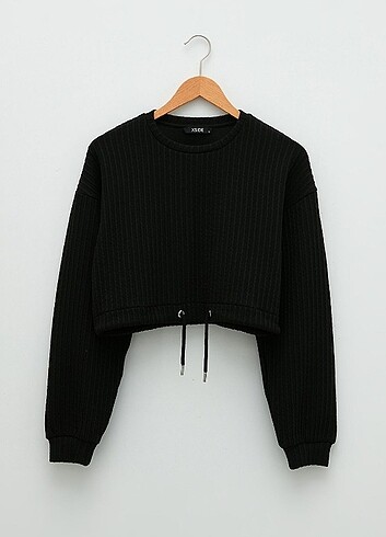 Uzun kollu crop sweat