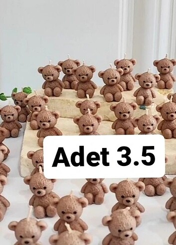Hediyelik ayıcık mum