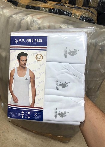 Beyaz Baskılı Erkek Atlet 3'lü Paket - Görsel 2