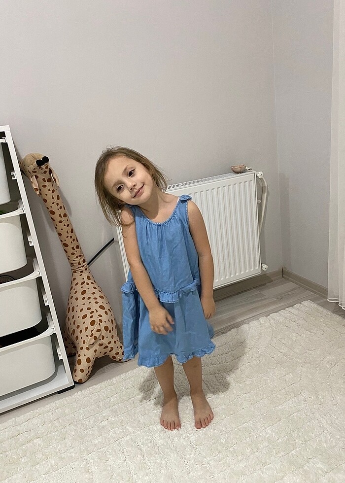 Kız çocuk kot elbise - Görsel 3