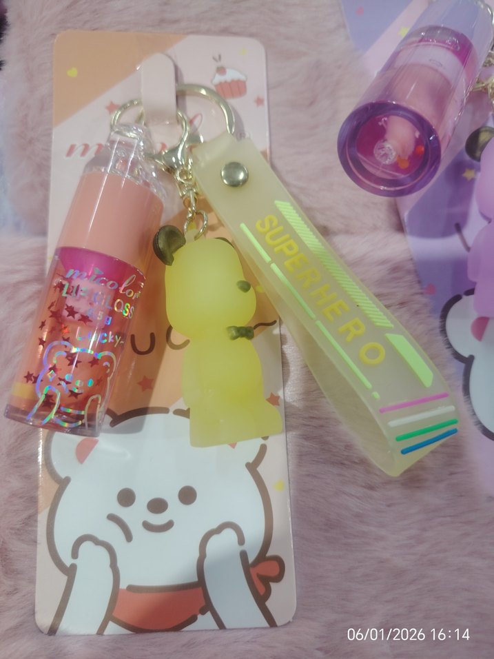 Mirocolor Lipgloss Dudak  peluş ve oyuncak anahtarlıklı 6.5 gr - Görsel 3