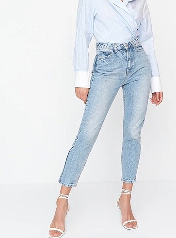 Yüksek bel mom jeans