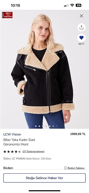 LCW Vision İçi kürklü mont