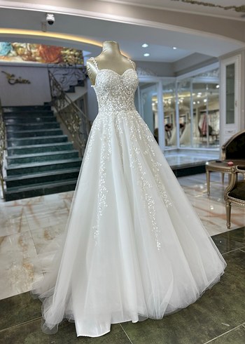 Askılı Güpür Gelinlik - Görsel 2