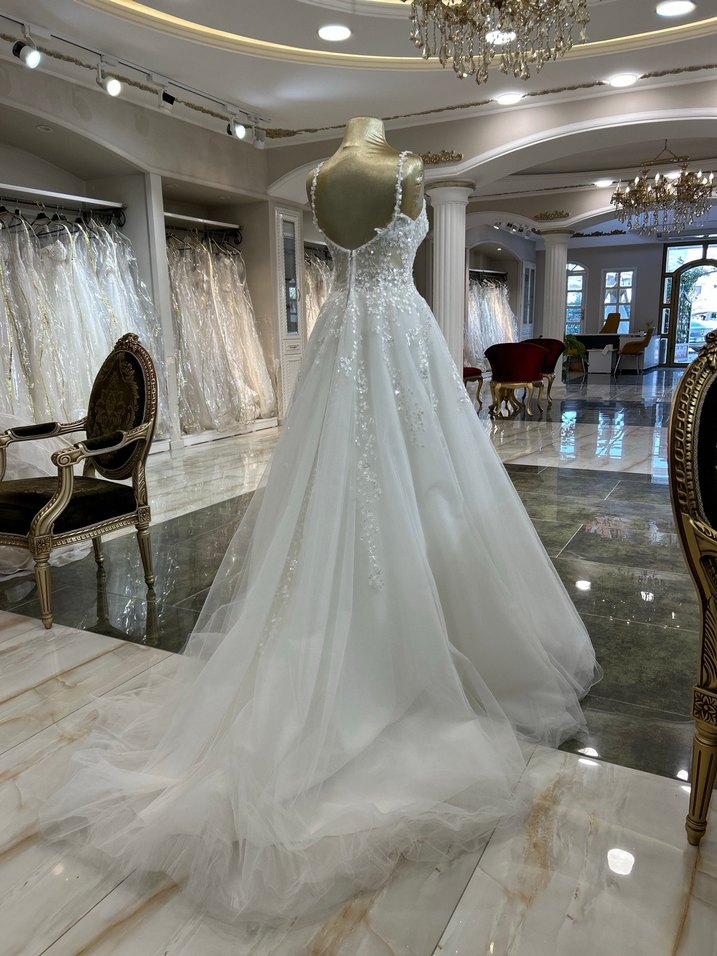 Askılı Güpür Gelinlik - Görsel 3