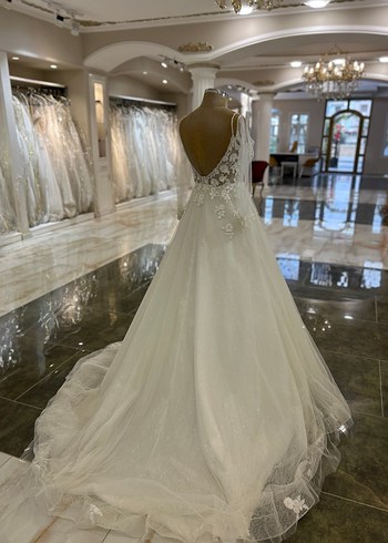 Modern Klasik Straplez A Kesim Gelinlik - Görsel 5