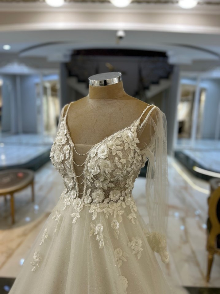 Modern Klasik Straplez A Kesim Gelinlik - Görsel 3