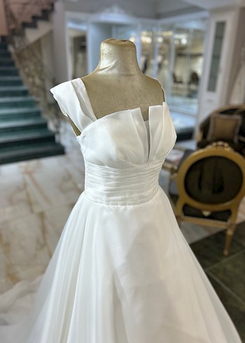 Sade A Kesim Beyaz Gelinlik - Görsel 4